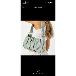 ASOS ruched shoulder bag slouch baguette